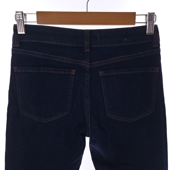 Pilcro and The Letterpress Athropologie Solid Blue Denim Cropped Jeans Womens 25 - Picture 9 of 12